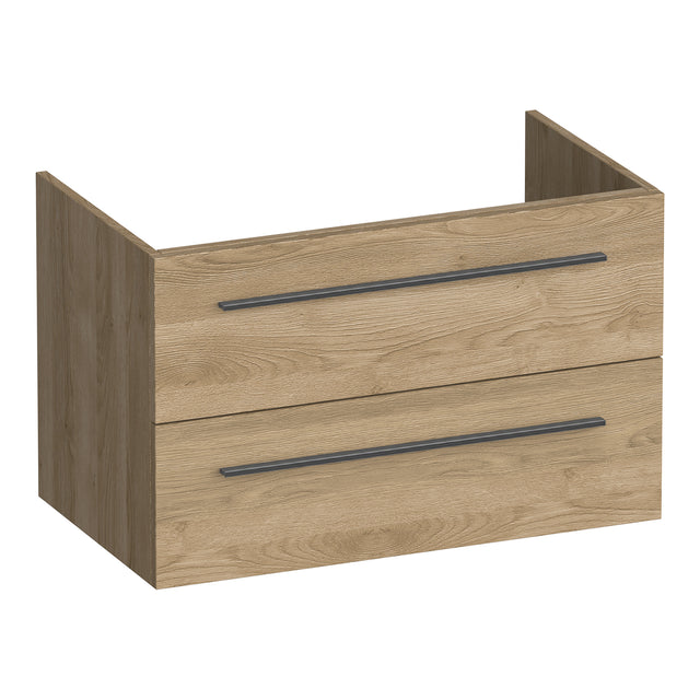 BRAUER Trust onderkast 80 excl. opbouwgrepen met 2 softclose lades en 1 sifon uitsparing Sunlit OK-TR80SL