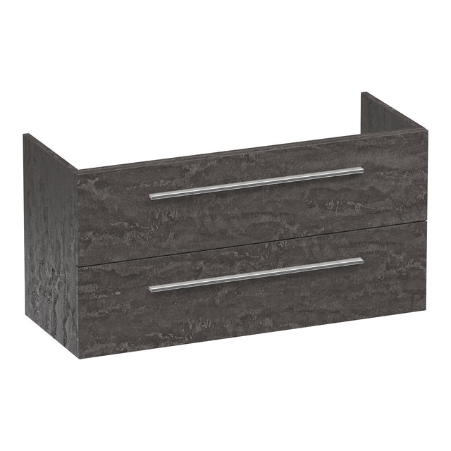 BRAUER Trust onderkast ondiep 100 excl. opbouwgrepen met 2 softclose lades en 1 sifon uitsparing Damascus OK-TRO100DA