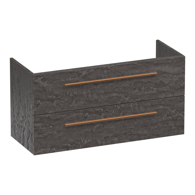 BRAUER Trust onderkast ondiep 100 excl. opbouwgrepen met 2 softclose lades en 1 sifon uitsparing Damascus OK-TRO100DA