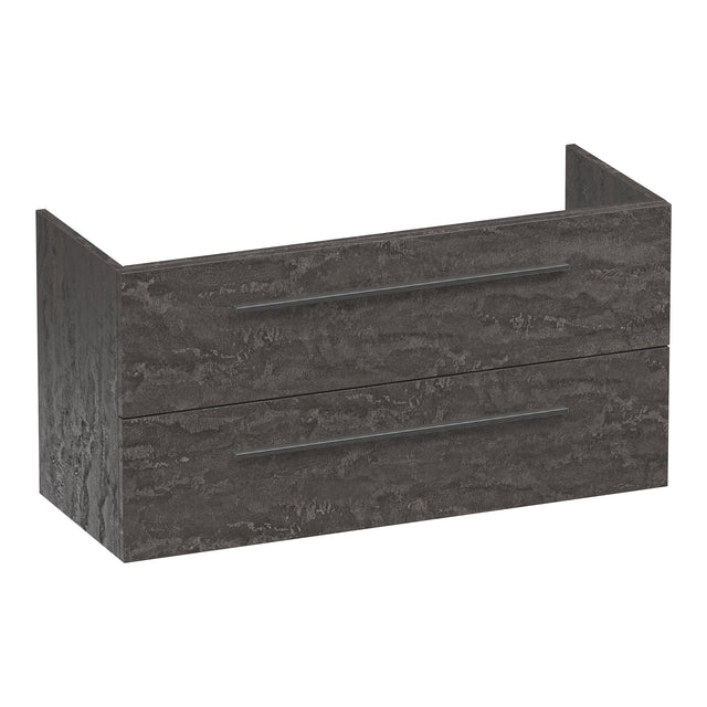 BRAUER Trust onderkast ondiep 100 excl. opbouwgrepen met 2 softclose lades en 1 sifon uitsparing Damascus OK-TRO100DA