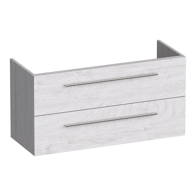 BRAUER Trust onderkast ondiep 100 excl. opbouwgrepen met 2 softclose lades en 1 sifon uitsparing Forest Seashell OK-TRO100FS