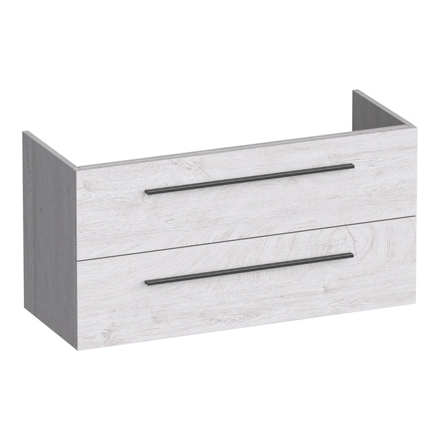 BRAUER Trust onderkast ondiep 100 excl. opbouwgrepen met 2 softclose lades en 1 sifon uitsparing Forest Seashell OK-TRO100FS