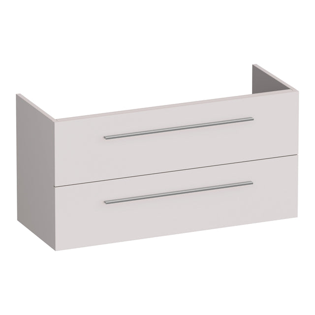 BRAUER Trust onderkast ondiep 100 excl. opbouwgrepen met 2 softclose lades en 1 sifon uitsparing mat zand OK-TRO100MS