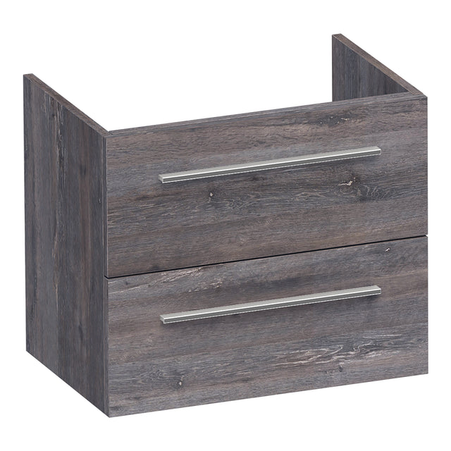 BRAUER Trust onderkast ondiep 60 excl. opbouwgrepen met 2 softclose lades en 1 sifon uitsparing Driftwood OK-TRO60DR