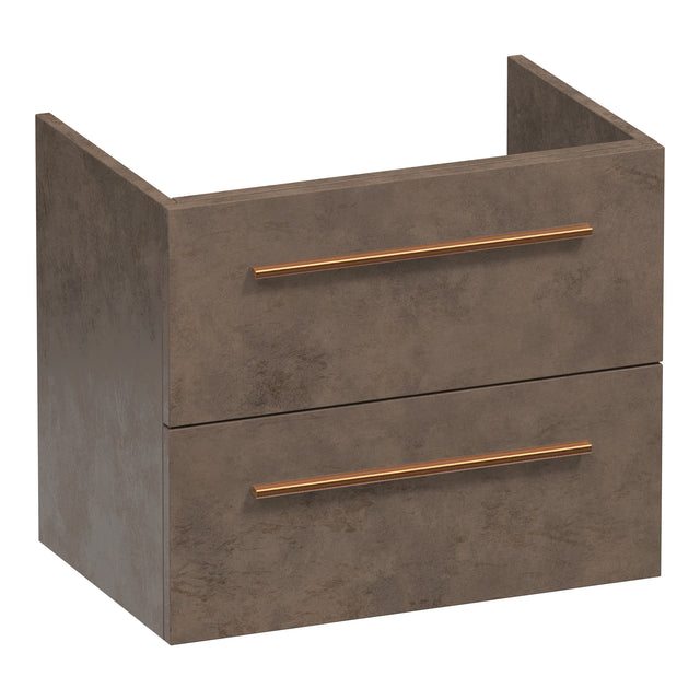 BRAUER Trust onderkast ondiep 60 excl. opbouwgrepen met 2 softclose lades en 1 sifon uitsparing Erosion OK-TRO60ER