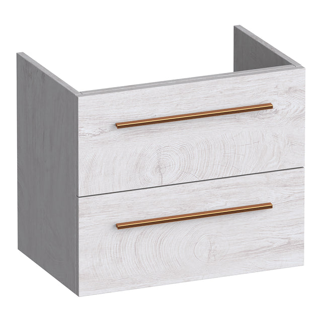 BRAUER Trust onderkast ondiep 60 excl. opbouwgrepen met 2 softclose lades en 1 sifon uitsparing Forest Seashell OK-TRO60FS