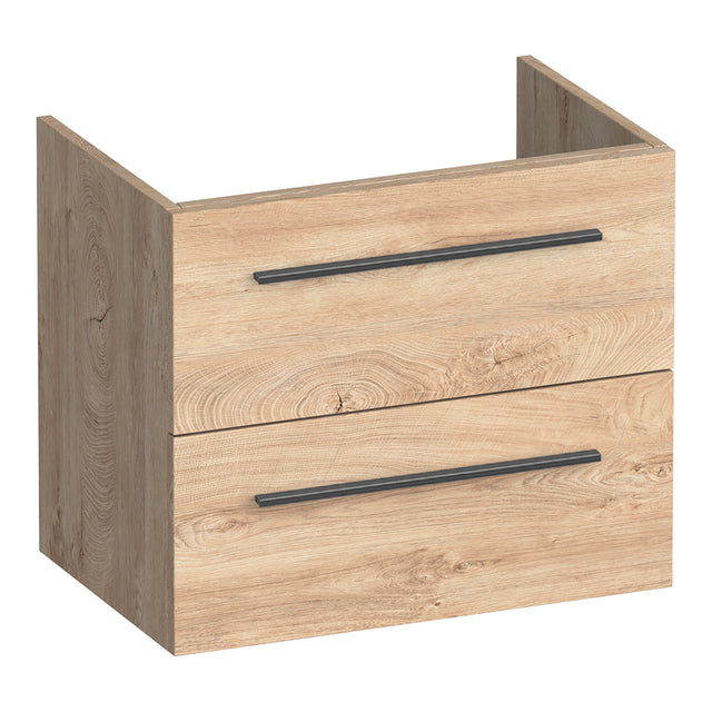 BRAUER Trust onderkast ondiep 60 excl. opbouwgrepen met 2 softclose lades en 1 sifon uitsparing Forest Wheat OK-TRO60FW