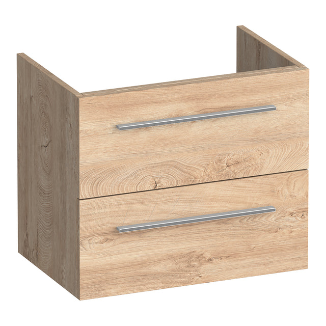 BRAUER Trust onderkast ondiep 60 excl. opbouwgrepen met 2 softclose lades en 1 sifon uitsparing Forest Wheat OK-TRO60FW