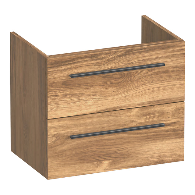 BRAUER Trust onderkast ondiep 60 excl. opbouwgrepen met 2 softclose lades en 1 sifon uitsparing Honey OK-TRO60HO