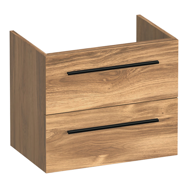 BRAUER Trust onderkast ondiep 60 excl. opbouwgrepen met 2 softclose lades en 1 sifon uitsparing Honey OK-TRO60HO