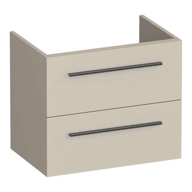 BRAUER Trust onderkast ondiep 60 excl. opbouwgrepen met 2 softclose lades en 1 sifon uitsparing mat beige OK-TRO60MB