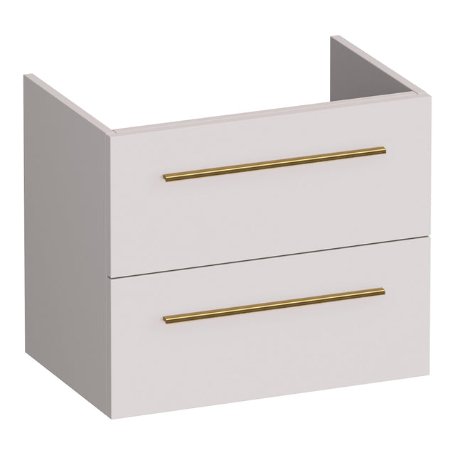 BRAUER Trust onderkast ondiep 60 excl. opbouwgrepen met 2 softclose lades en 1 sifon uitsparing mat zand OK-TRO60MS