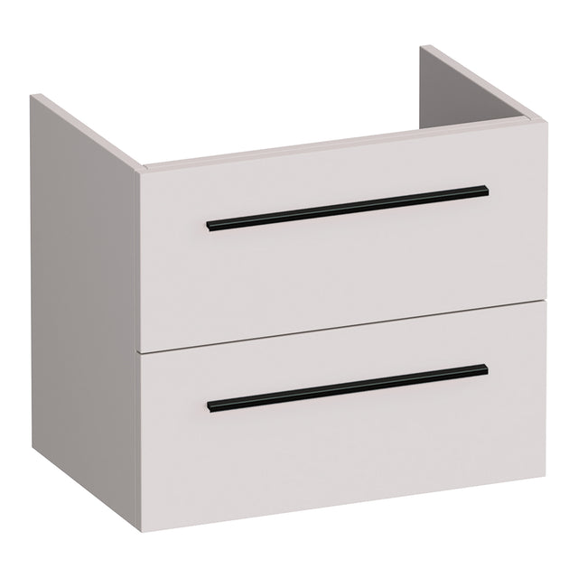 BRAUER Trust onderkast ondiep 60 excl. opbouwgrepen met 2 softclose lades en 1 sifon uitsparing mat zand OK-TRO60MS