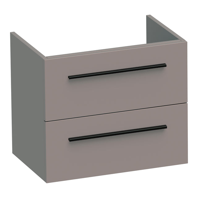 BRAUER Trust onderkast ondiep 60 excl. opbouwgrepen met 2 softclose lades en 1 sifon uitsparing mat taupe OK-TRO60MT