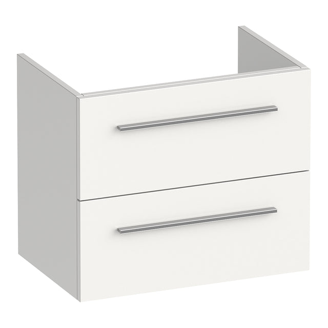 BRAUER Trust onderkast ondiep 60 excl. opbouwgrepen met 2 softclose lades en 1 sifon uitsparing mat wit OK-TRO60MW