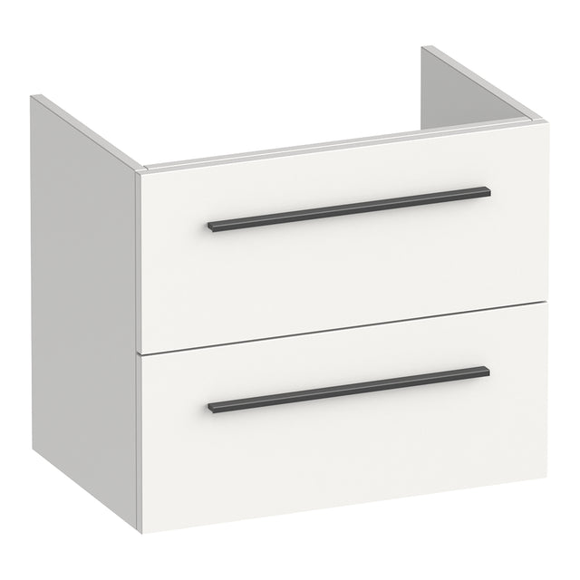 BRAUER Trust onderkast ondiep 60 excl. opbouwgrepen met 2 softclose lades en 1 sifon uitsparing mat wit OK-TRO60MW