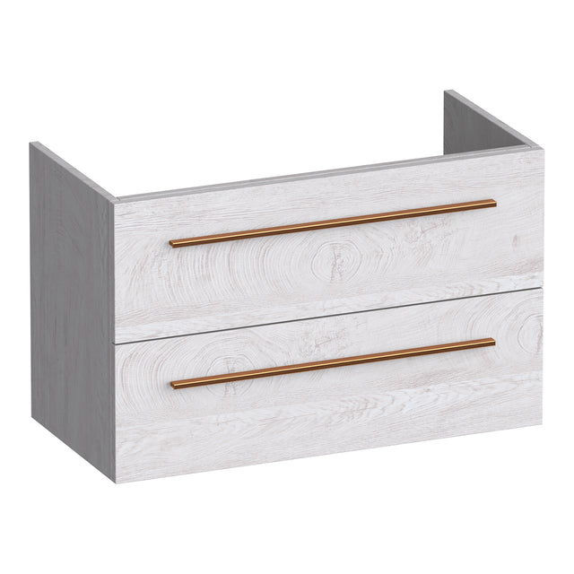 BRAUER Trust onderkast ondiep 80 excl. opbouwgrepen met 2 softclose lades en 1 sifon uitsparing Forest Seashell OK-TRO80FS