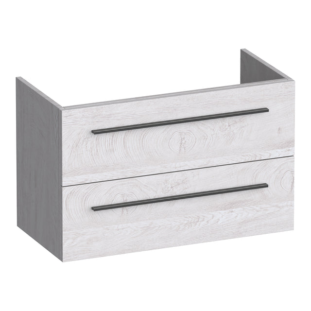 BRAUER Trust onderkast ondiep 80 excl. opbouwgrepen met 2 softclose lades en 1 sifon uitsparing Forest Seashell OK-TRO80FS