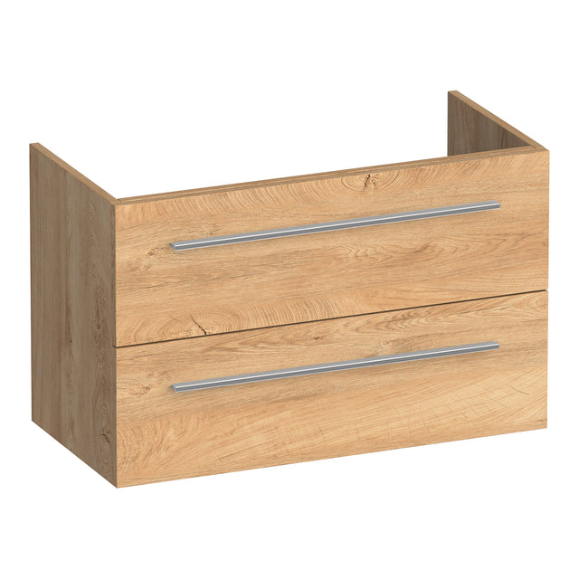 BRAUER Trust onderkast ondiep 80 excl. opbouwgrepen met 2 softclose lades en 1 sifon uitsparing Forest Tan OK-TRO80FT