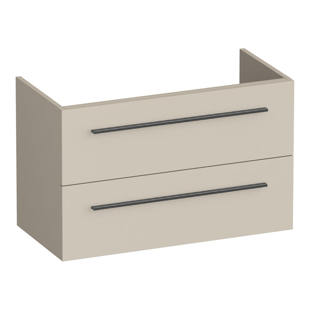 BRAUER Trust onderkast ondiep 80 excl. opbouwgrepen met 2 softclose lades en 1 sifon uitsparing mat beige OK-TRO80MB