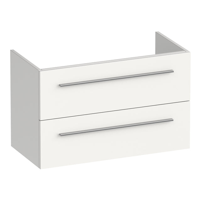 BRAUER Trust onderkast ondiep 80 excl. opbouwgrepen met 2 softclose lades en 1 sifon uitsparing mat wit OK-TRO80MW