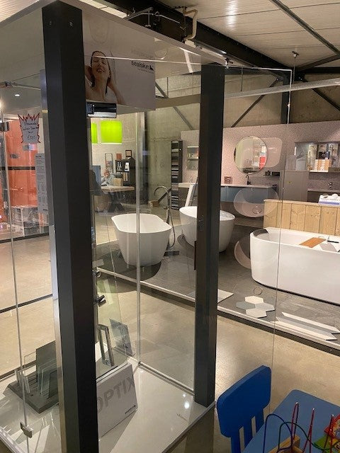 Showmodel Sealskin Optix profielloze draaideur 88x200cm chroom