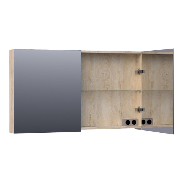 BRAUER Impress spiegelkast 120 zonder verlichting met 2 dubbelzijdige spiegeldeuren Forest Wheat SK-IM120FW