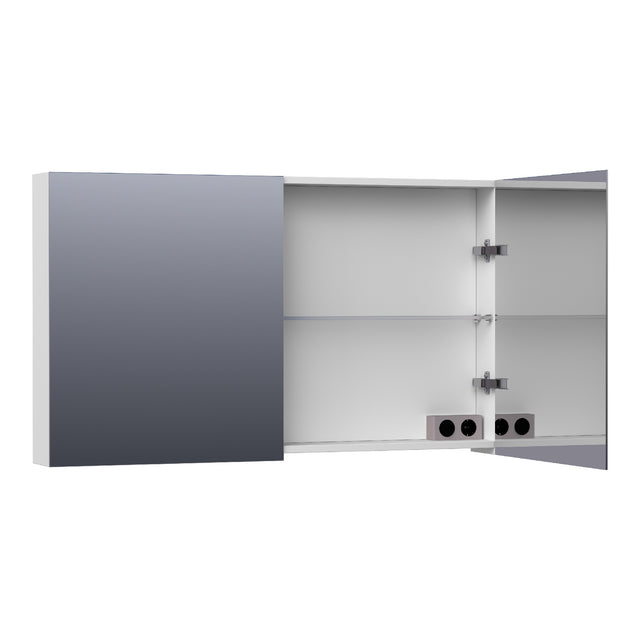 BRAUER Impress spiegelkast 120 zonder verlichting met 2 dubbelzijdige spiegeldeuren mat wit SK-IM120MW