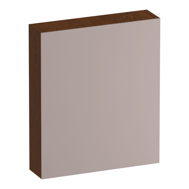 BRAUER Impress spiegelkast 60 zonder verlichting met 1 linksdraaiende dubbelzijdige spiegeldeur lamellen eiken bruin SK-IM60LLEB