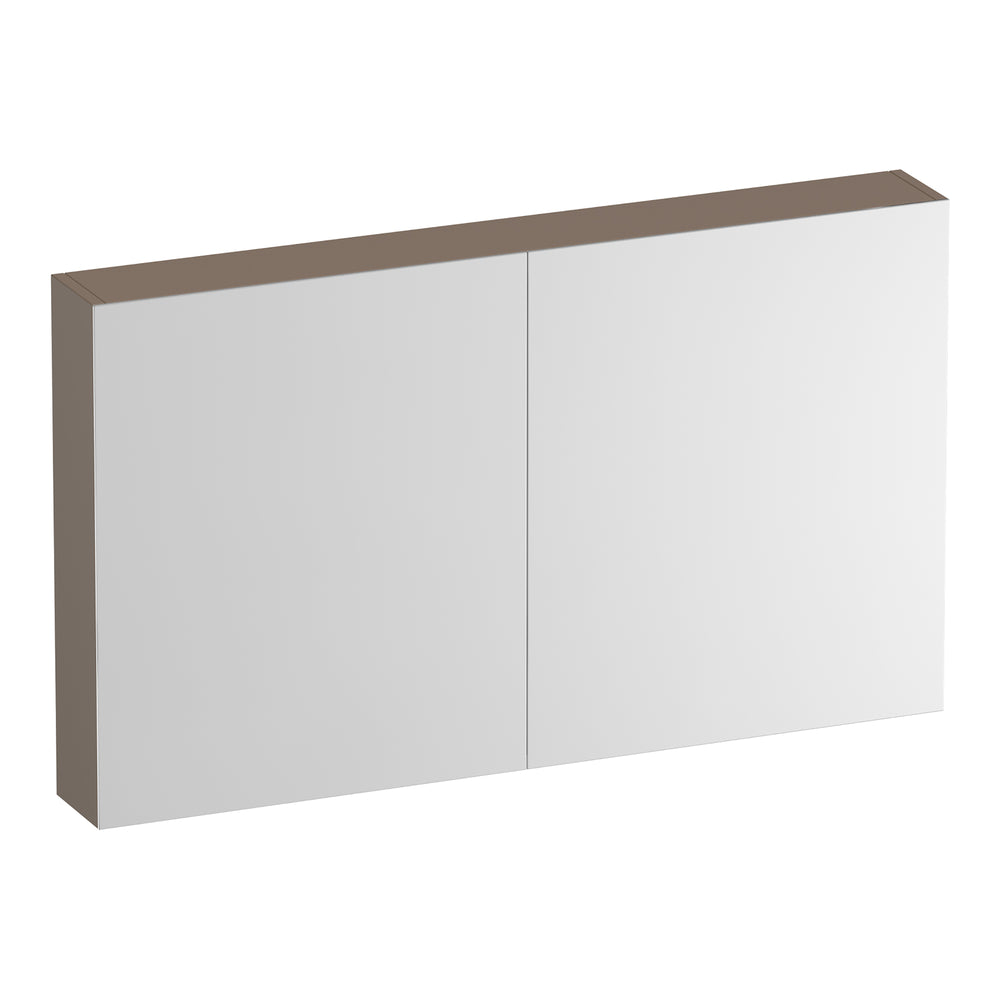 BRAUER Impress Deluxe spiegelkast 120 met interne en externe verlichting 2 dubbelzijdige spiegeldeuren mat mokka SK-IMD120MM