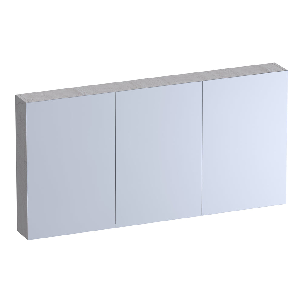 BRAUER Impress Deluxe spiegelkast 140 met interne en externe verlichting 3 dubbelzijdige spiegeldeuren Forest Seashell SK-IMD140FS