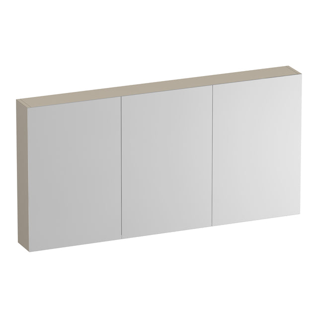 BRAUER Impress Deluxe spiegelkast 140 met interne en externe verlichting 3 dubbelzijdige spiegeldeuren mat beige SK-IMD140MB