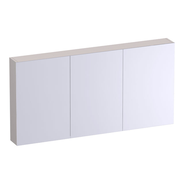 BRAUER Impress Deluxe spiegelkast 140 met interne en externe verlichting 3 dubbelzijdige spiegeldeuren mat zand SK-IMD140MS