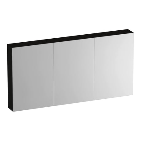 BRAUER Impress Deluxe spiegelkast 140 met interne en externe verlichting 3 dubbelzijdige spiegeldeuren Timber Black SK-IMD140TB