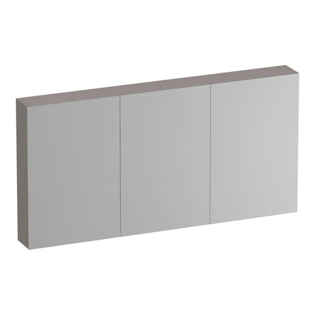 BRAUER Impress Deluxe spiegelkast 140 met interne en externe verlichting 3 dubbelzijdige spiegeldeuren Timber Greige SK-IMD140TE