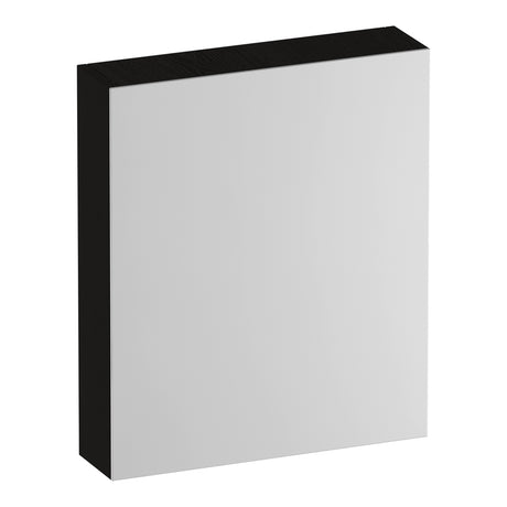 BRAUER Impress Deluxe spiegelkast 60 met interne en externe verlichting 1 linksdraaiende dubbelzijdige spiegeldeur Timber Black SK-IMD60LTB