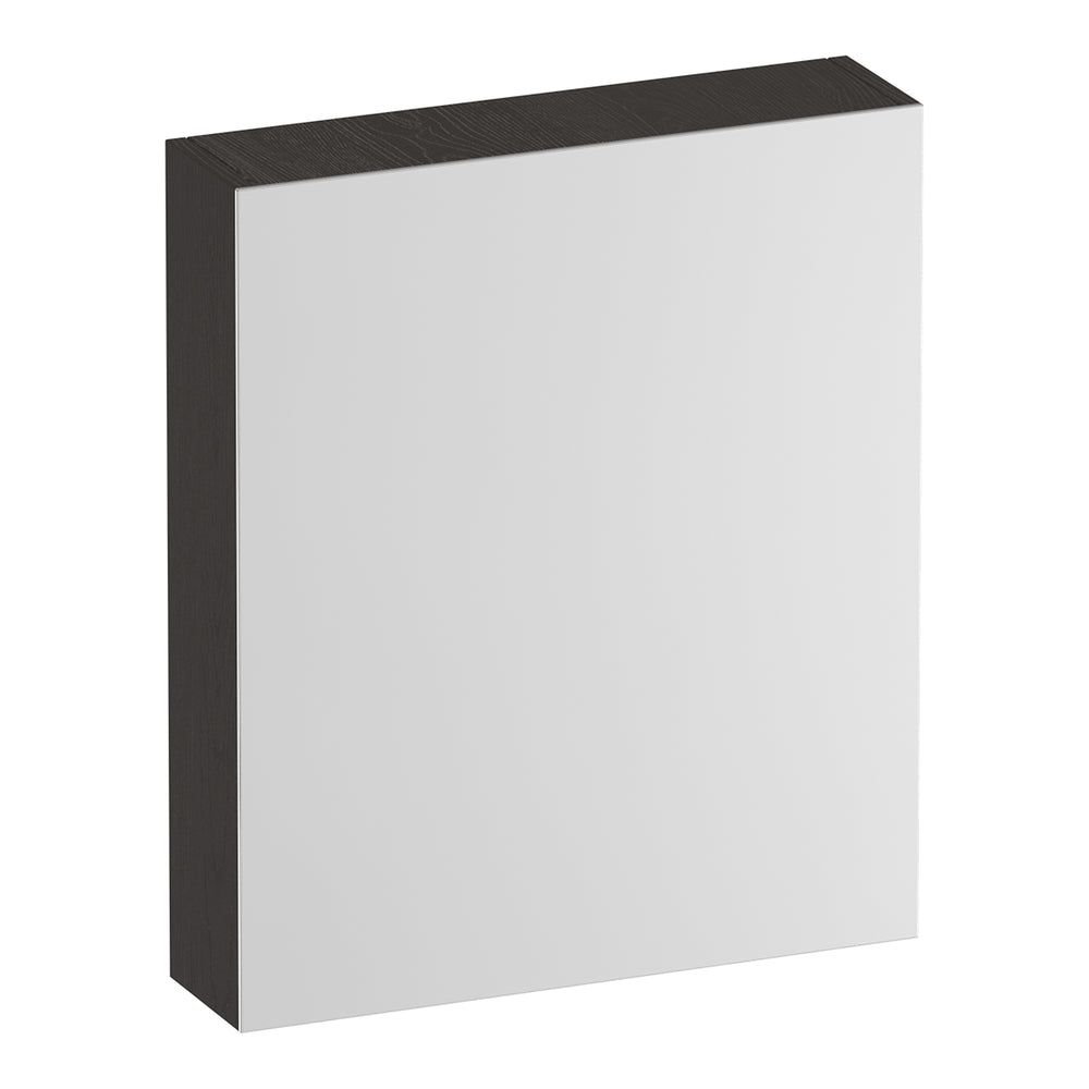 BRAUER Impress Deluxe spiegelkast 60 met interne en externe verlichting 1 rechtsdraaiende dubbelzijdige spiegeldeur Timber Anthracite SK-IMD60RTA