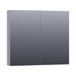 BRAUER Impress Deluxe spiegelkast 80 met interne en externe verlichting 2 dubbelzijdige spiegeldeuren mat grijs SK-IMD80MG