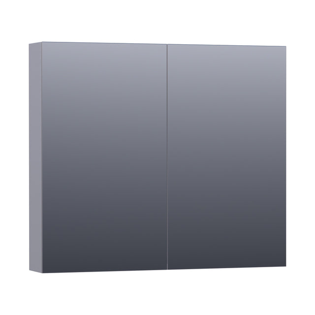 BRAUER Impress Deluxe spiegelkast 80 met interne en externe verlichting 2 dubbelzijdige spiegeldeuren mat grijs SK-IMD80MG