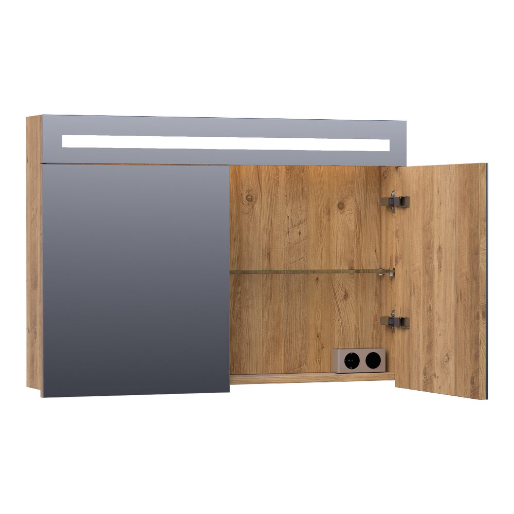 BRAUER Promise spiegelkast 100 met directe verlichting 2 enkelzijdige spiegeldeuren Chateau SK-PR100CH