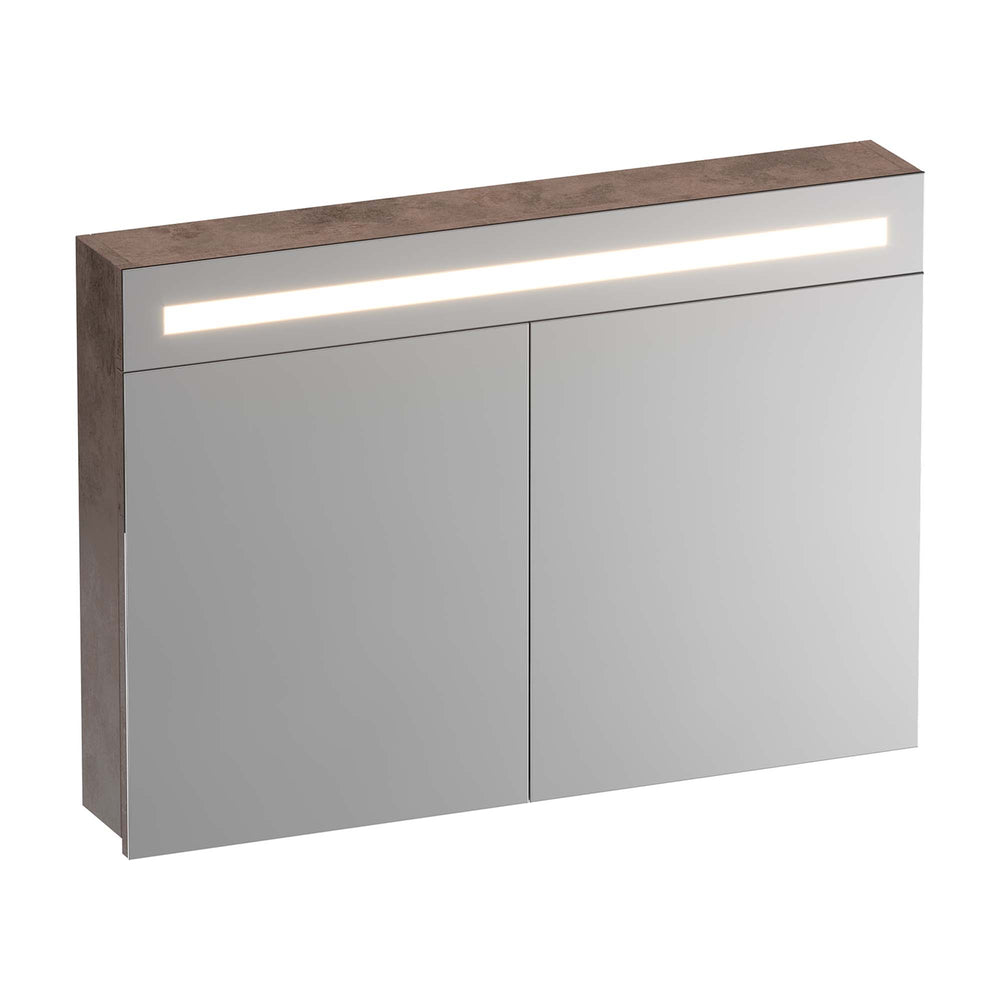 BRAUER Promise spiegelkast 100 met directe verlichting 2 enkelzijdige spiegeldeuren Erosion SK-PR100ER