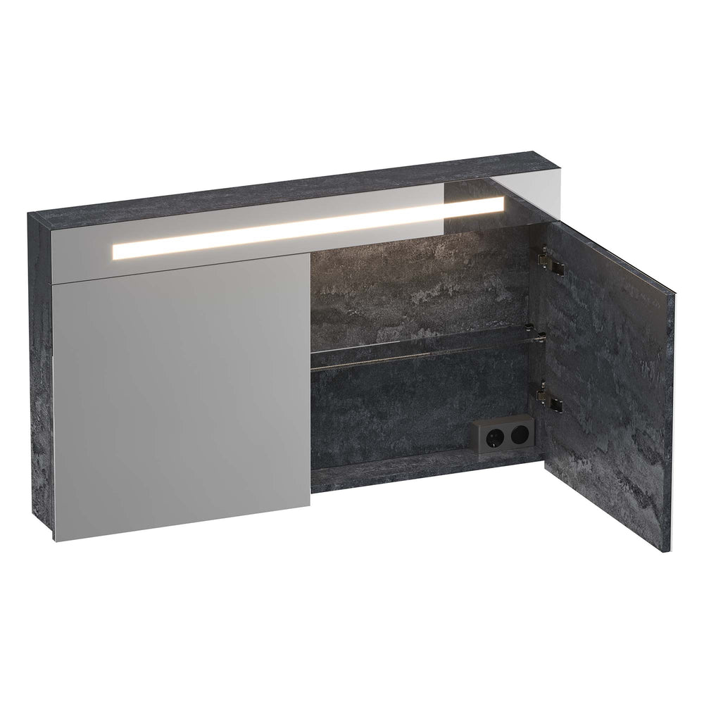 BRAUER Promise spiegelkast 120 met directe verlichting 2 enkelzijdige spiegeldeuren Damascus SK-PR120DA