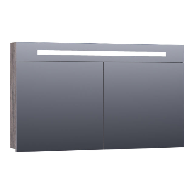 BRAUER Promise spiegelkast 120 met directe verlichting 2 enkelzijdige spiegeldeuren Driftwood SK-PR120DR