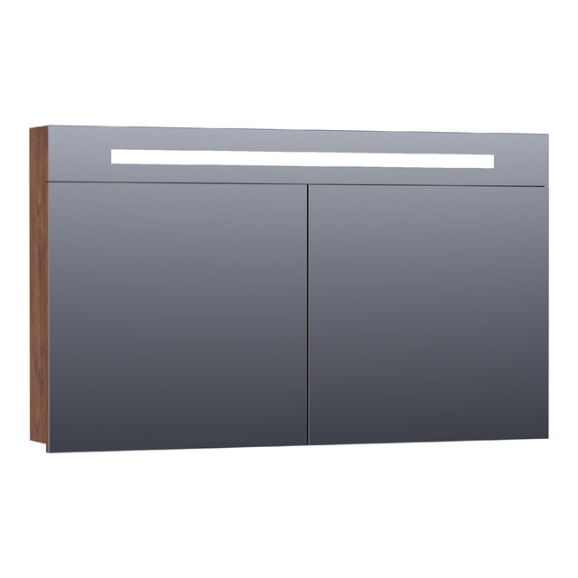 BRAUER Promise spiegelkast 120 met directe verlichting 2 enkelzijdige spiegeldeuren Forest Cacao SK-PR120FC