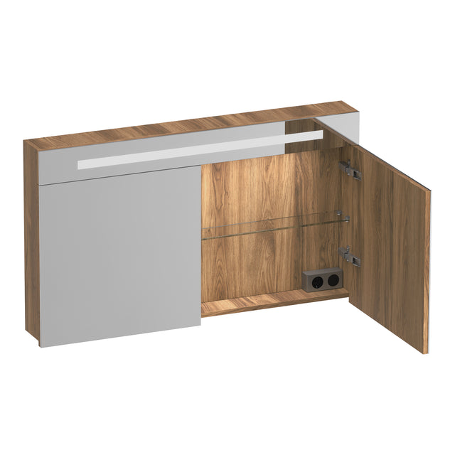 BRAUER Promise spiegelkast 120 met verlichting 2 spiegeldeuren Honey SK-PR120HO