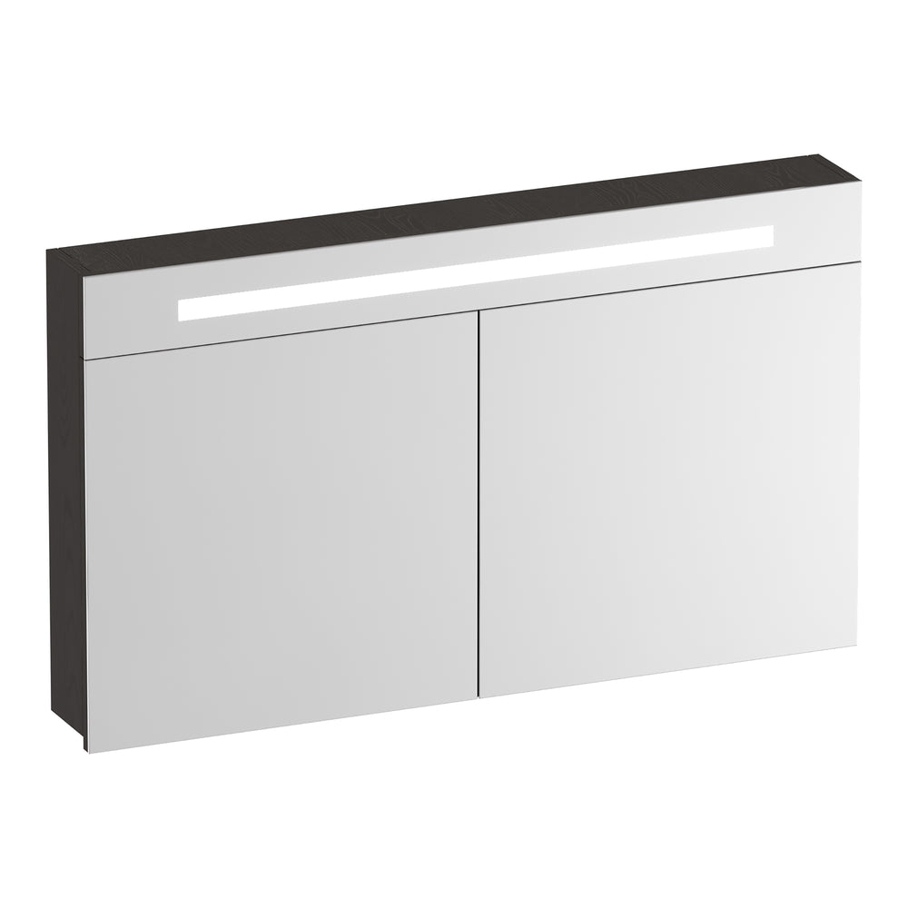 BRAUER Promise spiegelkast 120 met verlichting 2 spiegeldeuren Timber Anthracite SK-PR120TA