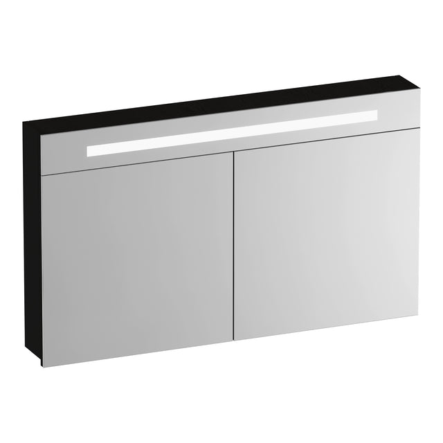 BRAUER Promise spiegelkast 120 met verlichting 2 spiegeldeuren Timber Black SK-PR120TB