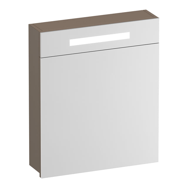 BRAUER Promise spiegelkast 60 met verlichting 1 linksdraaiende spiegeldeur mat mokka SK-PR60LMM