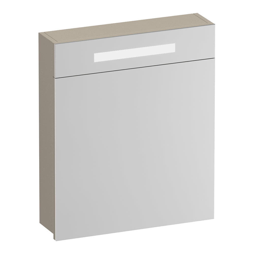 BRAUER Promise spiegelkast 60 met verlichting 1 rechtsdraaiende spiegeldeur mat beige SK-PR60RMB
