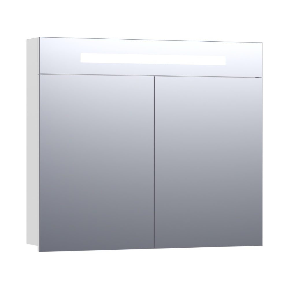 BRAUER Promise spiegelkast 80 met directe verlichting 2 enkelzijdige spiegeldeuren hoogglans wit SK-PR80HW
